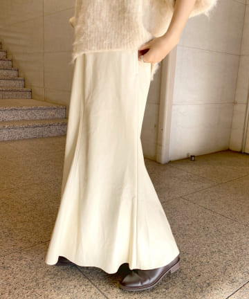 フェイクレザーマーメイドスカート