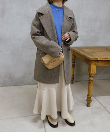 【オンオフ使える優秀アウター】チェックミドルコート