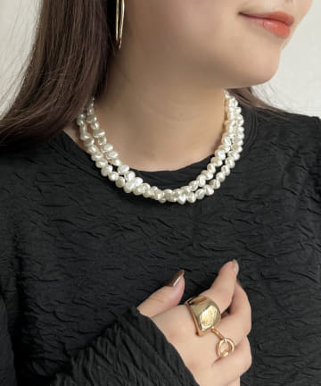 2連バロックパールネックレス