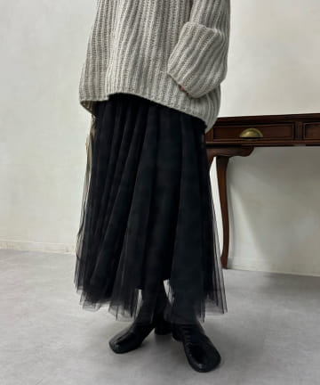 DOUDOU(ドゥドゥ) 【WEB限定】レオパードチュールスカート2