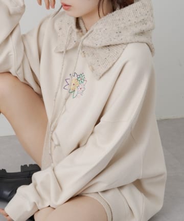 *FLOWER刺繍スウェット