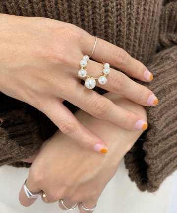 【WEB限定】パールランダムリング