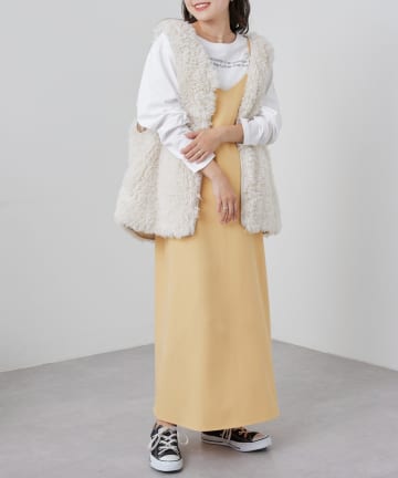 OUTLET(アウトレット) 【CIAOPANIC TYPY】テックウールVネックキャミワンピース