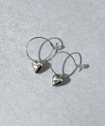 ハートフープピアス