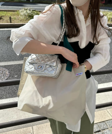 DOUDOU(ドゥドゥ) 【WEB限定】 NYLONY コントラストツーハンドルトート S