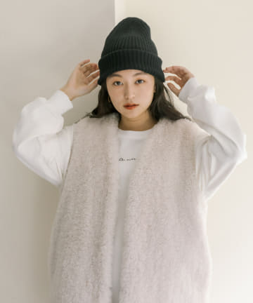 PUAL CE CIN(ピュアルセシン) 【Du noir】ロゴ刺繍デザインTシャツ