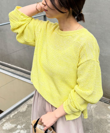 Jena　espace merveilleux(ジェナ　エスパスメルヴェイユ) 【大人の抜け感アイテム】2WAYギマバスケットニット