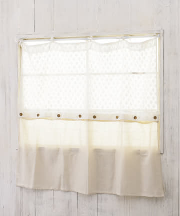 salut!(サリュ) フラワーレースダブルカフェカーテン