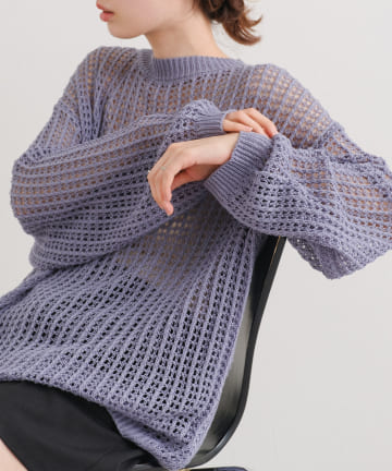 Kastane(カスタネ) 【WHIMSIC】MESH KNIT PULL OVER