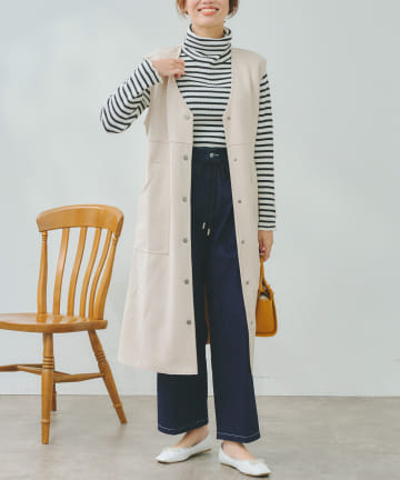 Chez toi(シェトワ) ボンディングスエードジレコート