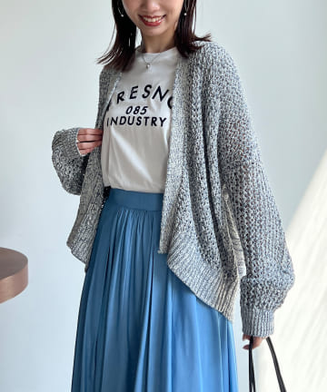 Chez toi(シェトワ) MIXテープヤーントッパーカーディガン