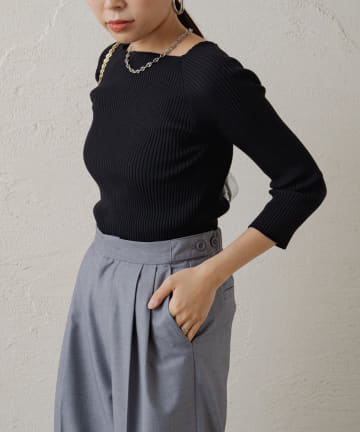 ハイツイスト2WAYニット