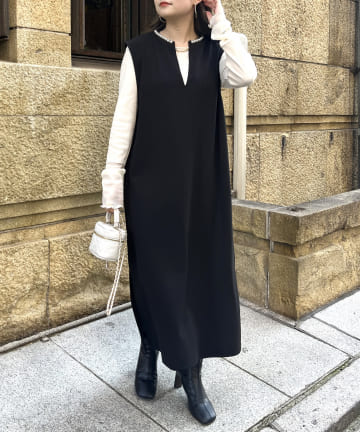 prose verse(プロズヴェール) ストレッチジョーゼットえりパールジャンスカ