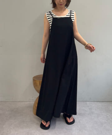 Jena　espace merveilleux(ジェナ　エスパスメルヴェイユ) 【春夏定番ワンピース】バックドレープキャミワンピース