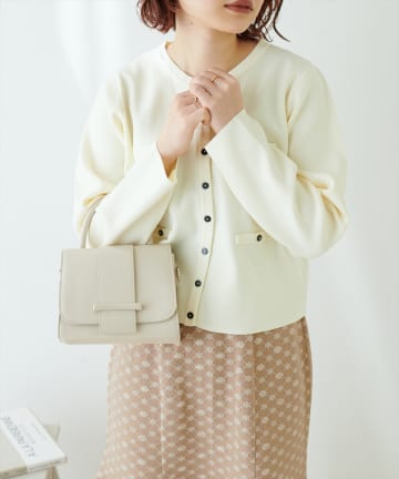 natural couture(ナチュラルクチュール) お家で洗えるちび釦カーディガン