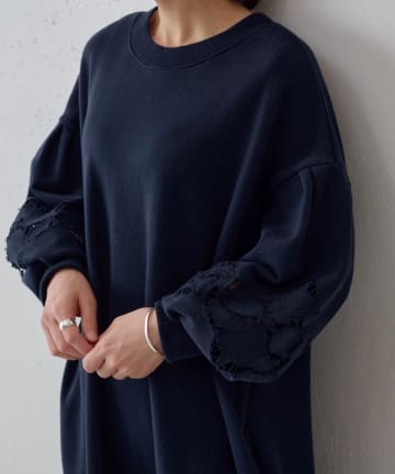 BEARDSLEY(ビアズリー) 袖カットワーク刺繍ワンピース
