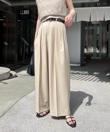 【累計2万本突破！】【低身長・高身長サイズあり】2タックワイドパンツ