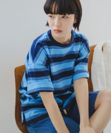 *【WHIMSIC】MULTI BORDER T-SHIRT