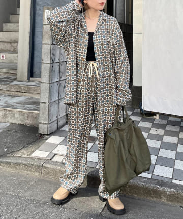 Kastane(カスタネ) 【WHIMSIC】GEOMETRIC PATTERN PRINT SHIRT