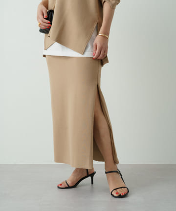 OUTLET(アウトレット) 【Loungedress】ポンチZIPタイトスカート