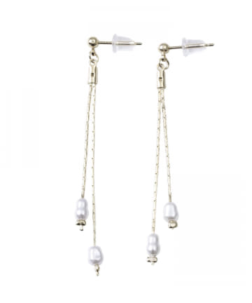 Lattice(ラティス) ピアス＿パール