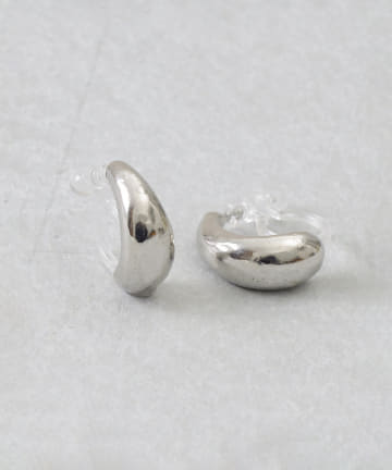 3COINS(スリーコインズ) ドロップメタルフープ樹脂イヤリング