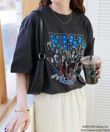 Discoat(ディスコート) カルチャーサプライバックプリントバンドTシャツ