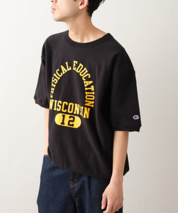CIAOPANIC TYPY(チャオパニックティピー) W 【Champion】チャンピオンリバースウィーブハーフスリーブスウェット