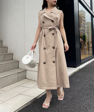 OUTLET(アウトレット) 【Chico】トレンチベストワンピース