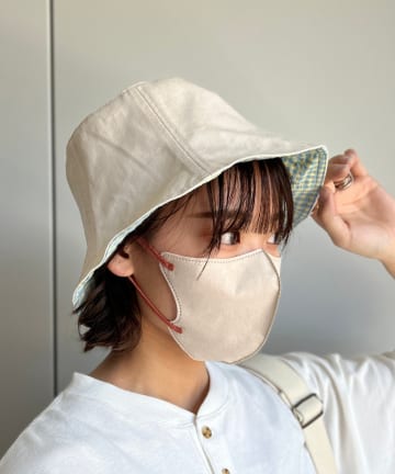 CPCM(シーピーシーエム) チェック柄リバーシブルバケハ