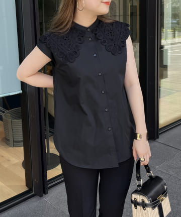 prose verse(プロズヴェール) モチーフレースBIGえりブラウス