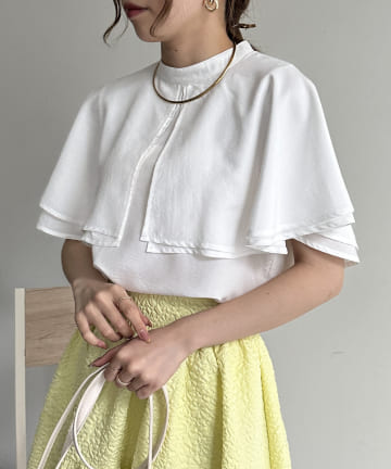 Thevon.(ゼヴォン) ケープレイヤーブラウス