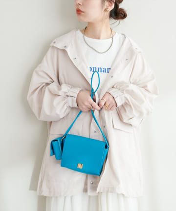 natural couture(ナチュラルクチュール) スタンドカラーボリュームマンパ