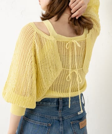 OUTLET(アウトレット) 【Kastane】アメスリニットタンク×カーデSET