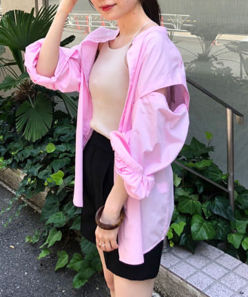 OUTLET(アウトレット) 【Kastane】オープンショルダーカラバリシャツ