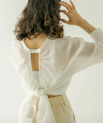 OUTLET(アウトレット) 【mystic】ストライプバックシャンシャツ