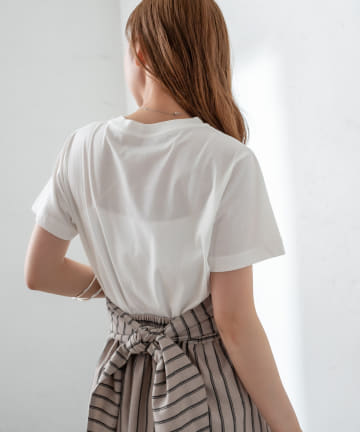 OUTLET(アウトレット) 【mystic】オーガニックコットンクルーTシャツ