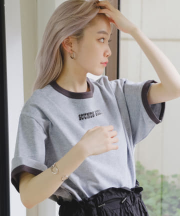 *【WHIMSIC】RINGER PRINT T-SHIRT