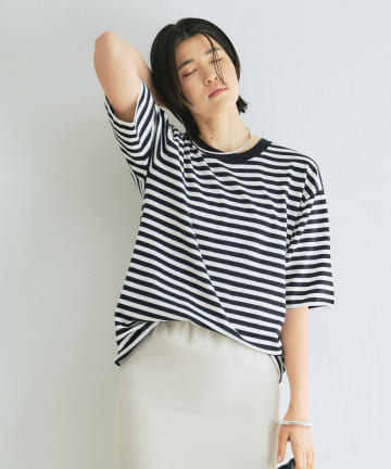 GALLARDAGALANTE(ガリャルダガランテ) 《同シリーズアイテムあり》コットンリネンニットTシャツ