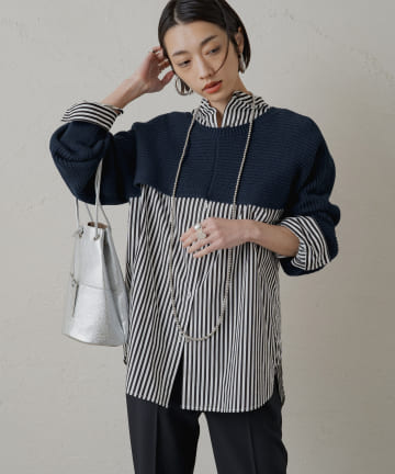 OUTLET(アウトレット) 【Loungedress】ベリーショートニット