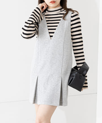 OUTLET(アウトレット) 【Chico】ポンチジャンパースカート