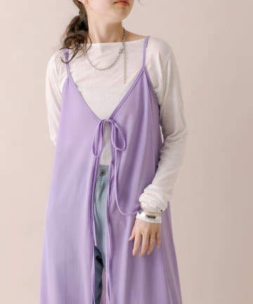 mystic(ミスティック) [mline]シアーストライプキャミワンピース