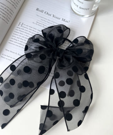 シアードットリボンヘアゴム