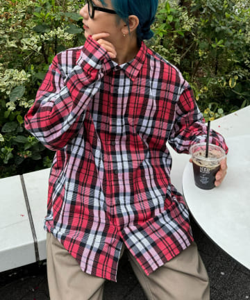 Amazon.co.jp: [チャオパニック] グラデーションシャツL/S
