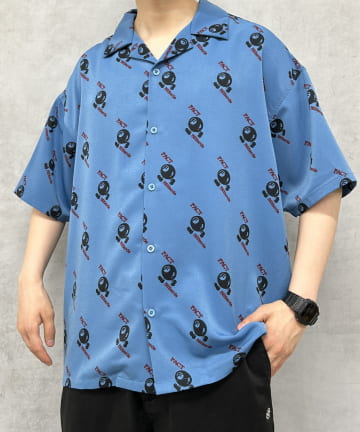 WHO’S WHO gallery(フーズフーギャラリー) COOPER  FACTビリヤード総柄ビッグシャツ