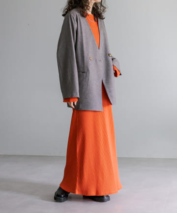 OUTLET(アウトレット) 【mystic】カットアウトリブワンピース