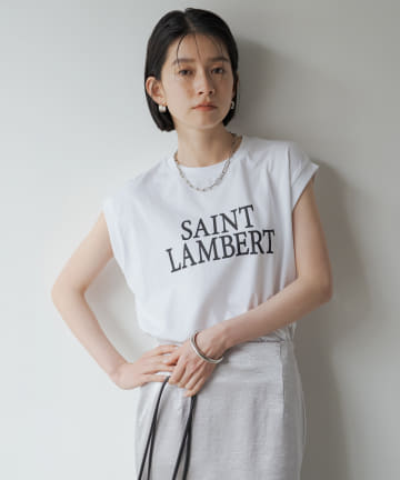 ロゴノースリカットソー