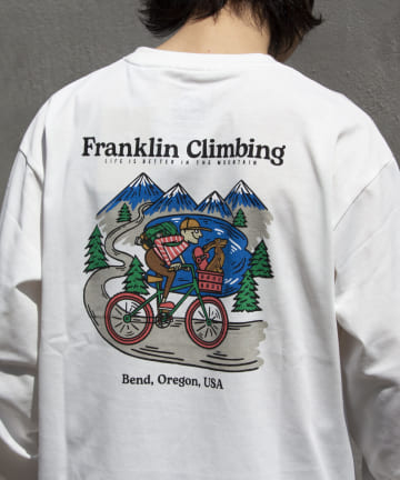FREDY & GLOSTER(フレディ アンド グロスター) 【Franklin Climbing】サイクリンググラフィック テックロンT