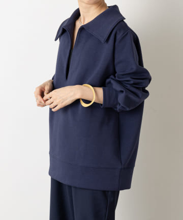 OUTLET(アウトレット) 【Omekashi】襟付きVプルオーバー