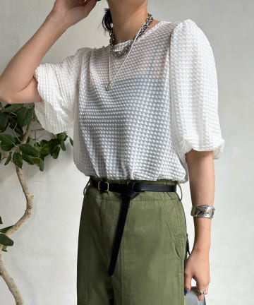 DOUDOU(ドゥドゥ) 【WEB限定】バルーンスリーブプルオーバー